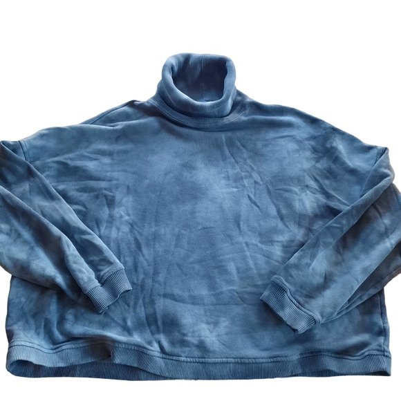 American Eagle Tie Dye Turtleneck Cropped Sweatshirt - Picture 3 of 12